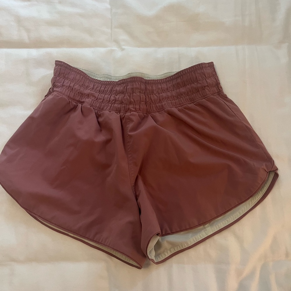 Lululemon Athletica Pink and Yellow Athletic Shorts